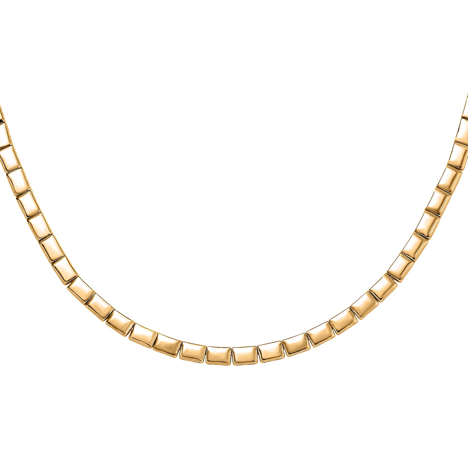 shop lc D'Joy in 18K Vermeil Yellow Gold Over Sterling Silver Bar Link Necklace 18 Inches 28.63 Grams