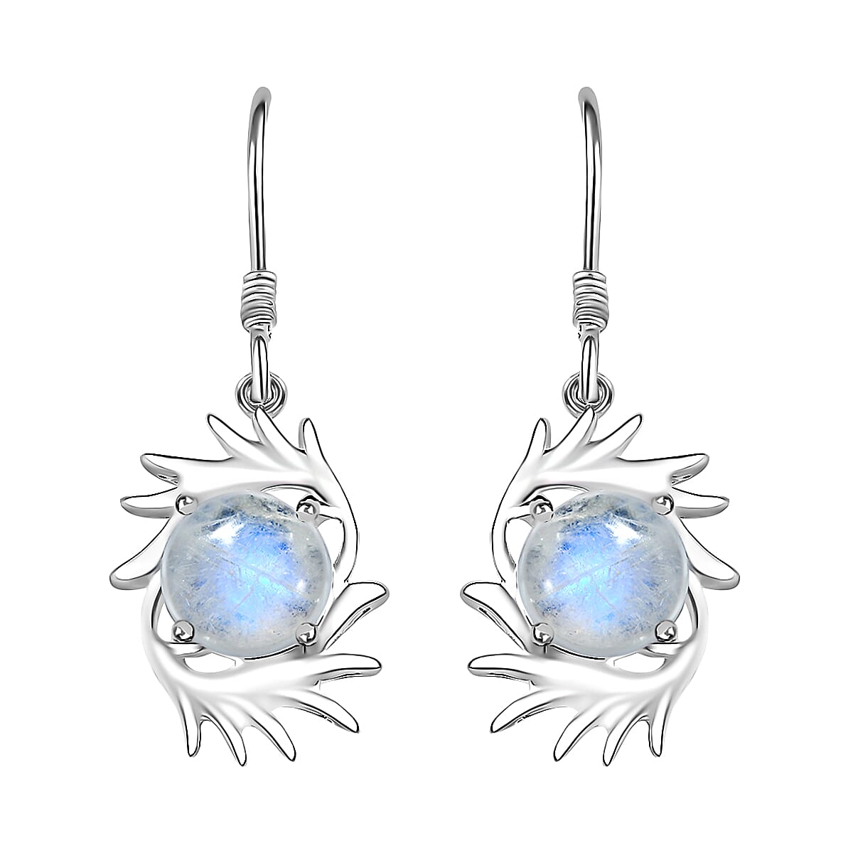 shop lc D'Joy Kuisa Rainbow Moonstone 6.75 ctw Earrings in Sterling Silver