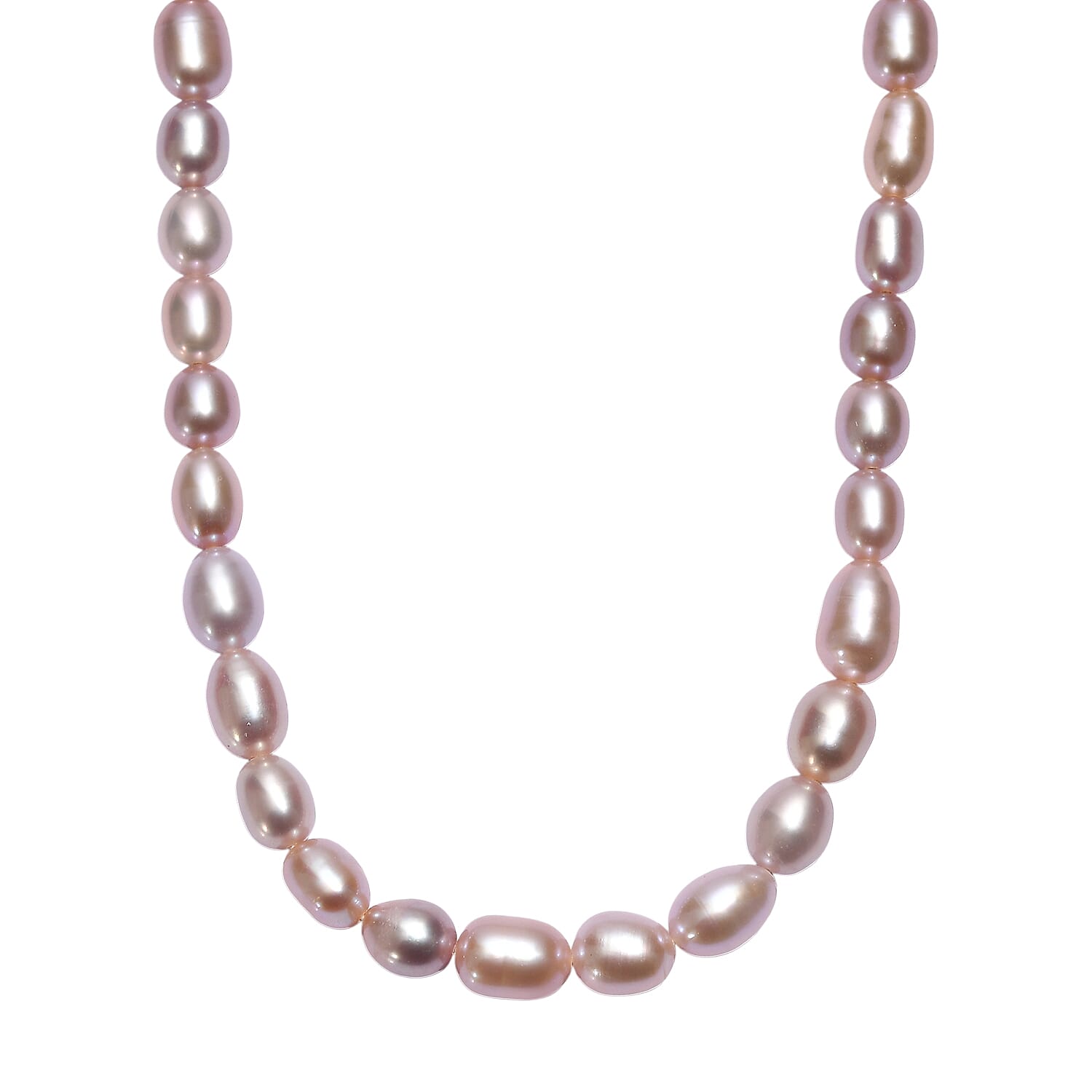 shop lc D'Joy Lavender Pearl Necklace in Rhodium Over Sterling Silver 18 Inches