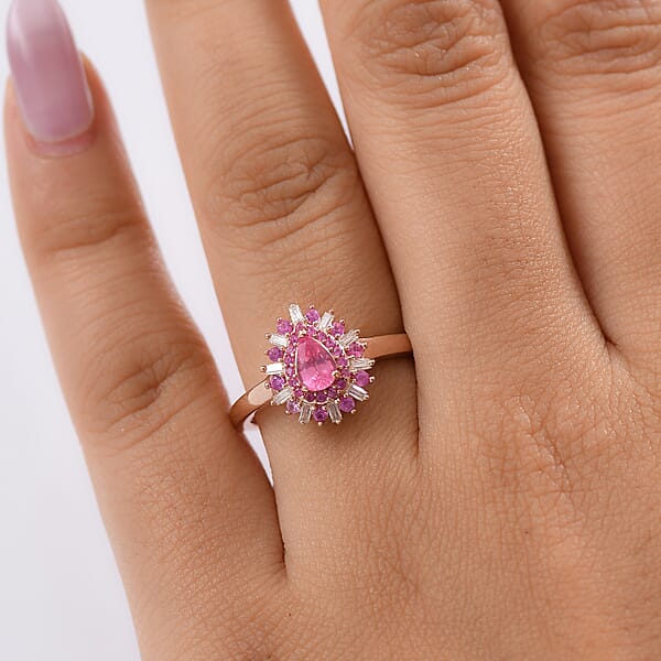 Shop Lc D'Joy Mahenge Spinel Multi Gemstone Ring In 18K Vermeil RG Over Sterling Silver 0.90 Ctw