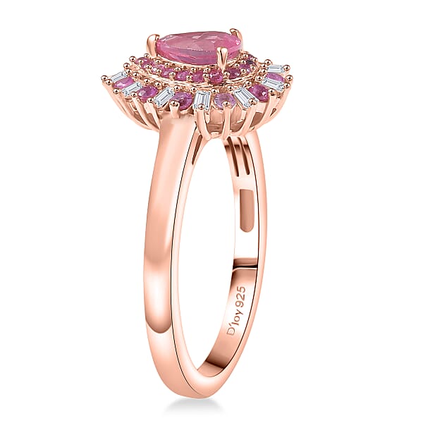 Shop Lc D'Joy Mahenge Spinel Multi Gemstone Ring In 18K Vermeil RG Over Sterling Silver 0.90 Ctw
