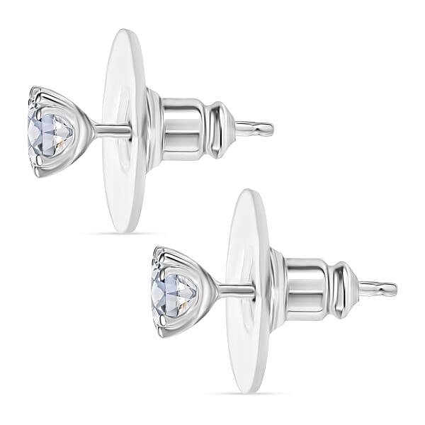 Shop Lc D'Joy Moissanite 2.60 Ctw Set Of 3 Solitaire Stud Earrings In 18K Vermeil YRG And Rhodium Over Sterling Silver
