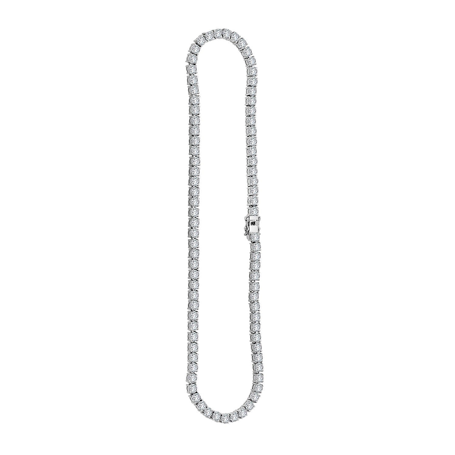 shop lc D'Joy Moissanite 37.60 ctw Timeless Classics Necklace in Rhodium Over Sterling Silver 18 Inches shop lc D'Joy Moissanite 37.60 ctw Timeless Classics Necklace in Rhodium Over Sterling Silver 18 Inches