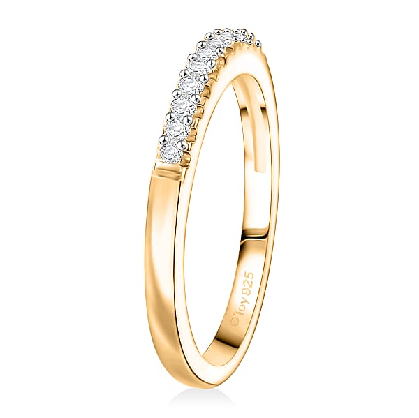 Shop Lc D'Joy Moissanite Ring In 18K Vermeil YG Over Sterling Silver 0.30 Ctw