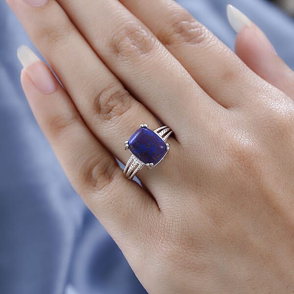 Shop Lc D'Joy Mojave Purple Turquoise 4.25 Ctw Solitaire Ring In Sterling Silver