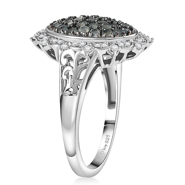 Shop Lc D'Joy Narsipatnam Alexandrite And Moissanite 1.35 Ctw Vine & Bloom Ring In Rhodium Over Sterling Silver