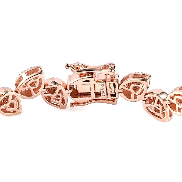 Shop Lc D'Joy Natural Champagne Diamond 2.00 Ctw Bracelet In Vermeil Rose Gold Over Sterling Silver (7.25 In)