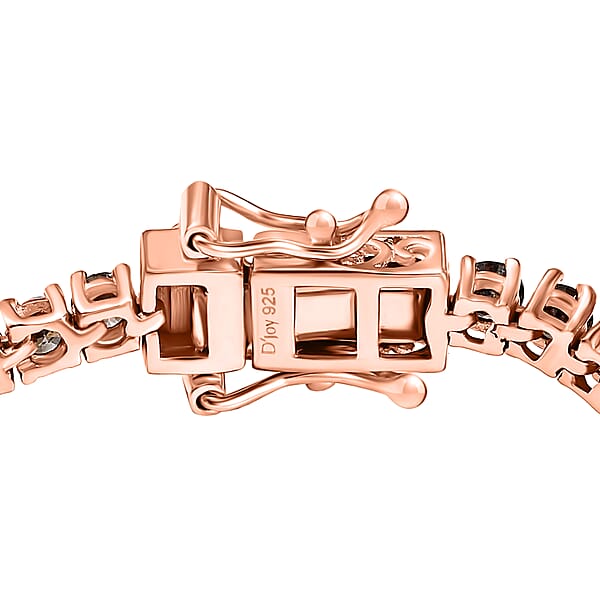 Shop Lc D'Joy Natural Champagne Diamond 5.00 Ctw Tennis Bracelet In Vermeil Rose Gold Over Sterling Silver (6.50 In)