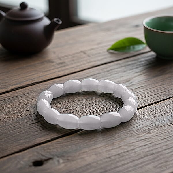 Shop Lc D'Joy Natural Jade 170.00 Ctw Rice Beaded Stretch Bracelet (6.50-7.0In)