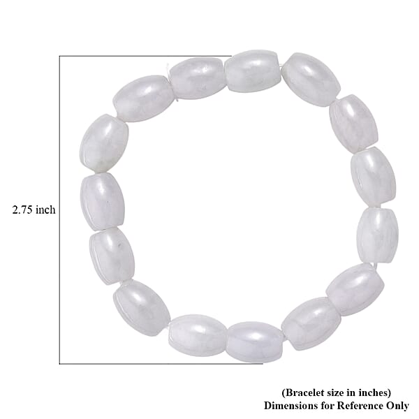 Shop Lc D'Joy Natural Jade 170.00 Ctw Rice Beaded Stretch Bracelet (6.50-7.0In)