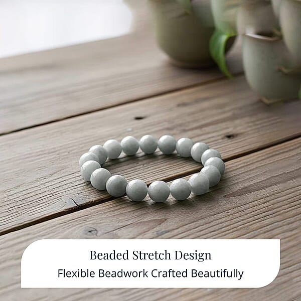 Shop Lc D'Joy Natural Jade 320.00 Ctw Round Beaded Stretch Bracelet (6.50-7.0In)