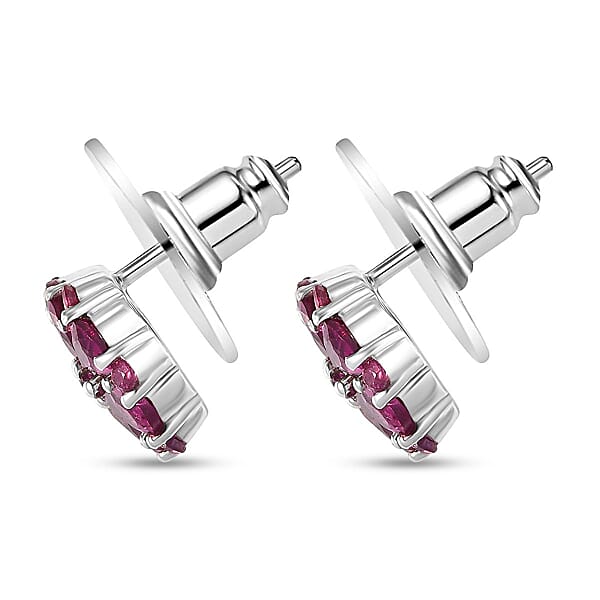 Shop Lc D'Joy Orissa Rhodolite Garnet 2.90 Ctw Earrings In Platinum Over Sterling Silver