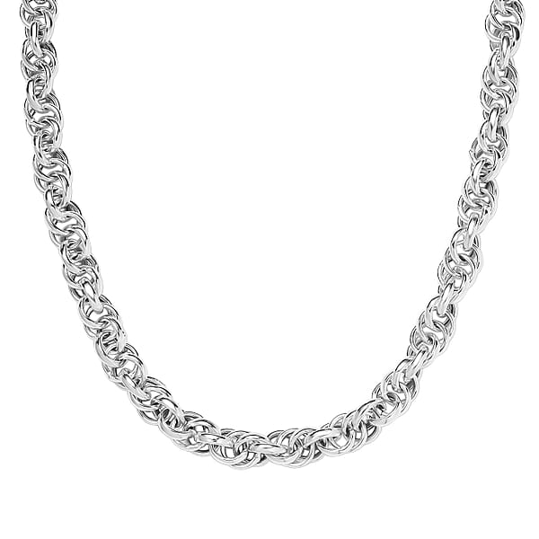 Shop Lc D'Joy Oval Link Chain Necklace In Sterling Silver 21 Grams 20 Inches