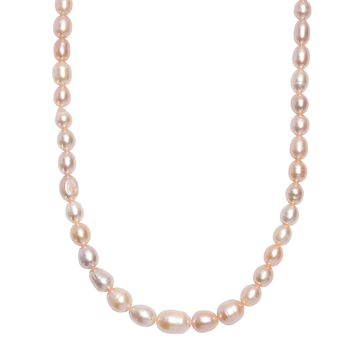 shop lc D'Joy Peach Freshwater Pearl Necklace in 18K Vermeil Yellow Gold Over Sterling Silver 18 Inches