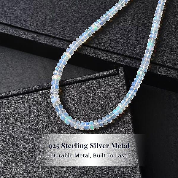 Shop Lc D'Joy Premium Ethiopian Welo Opal 50.00 Ctw Beaded Graduated Necklace In 18K Vermeil Yellow Gold Over Sterling Silver 18-20 Inches