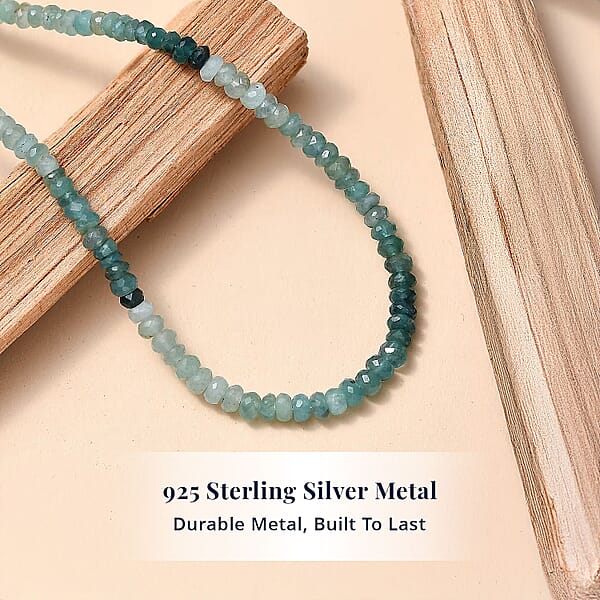 Shop Lc D'Joy Premium Grandidierite 58.00 Ctw Beaded Necklace In 18K Vermeil Yellow Gold Over Sterling Silver 18-20 Inches