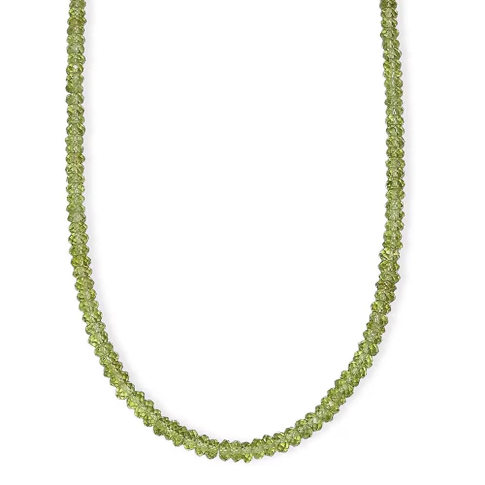 shop lc D'Joy Premium Hebei Peridot 75.00 ctw Beaded Necklace in 18K Vermeil Yellow Gold Over Sterling Silver 18-20 Inches
