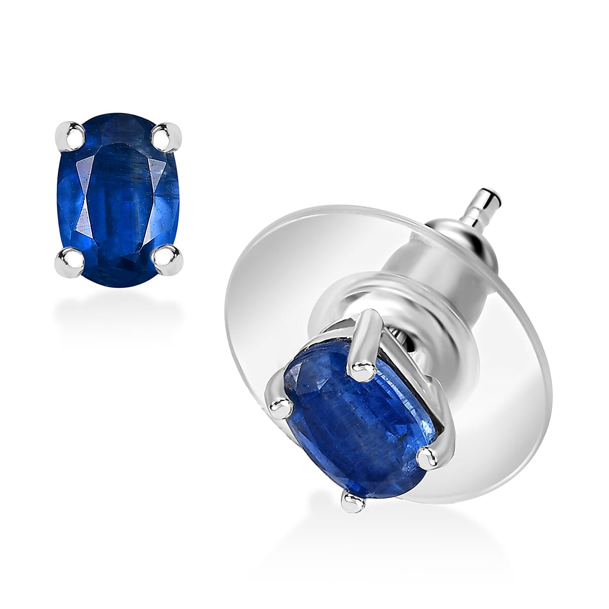 shop lc D'Joy Premium Kashmir Kyanite 1.20 ctw Starborn Echoes Earrings in Rhodium Over Sterling Silver