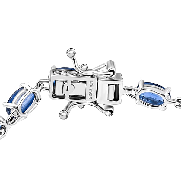 Shop Lc D'Joy Premium Kashmir Kyanite 13.80 Ctw Starborn Echoes Bracelet In Rhodium Over Sterling Silv (7.25 In)