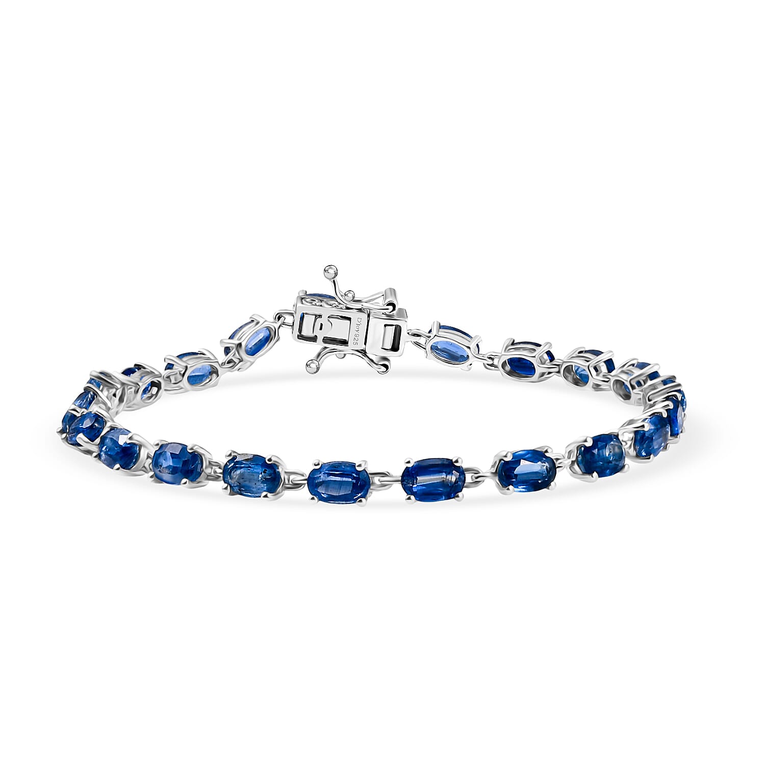 shop lc D'Joy Premium Kashmir Kyanite 13.80 ctw Starborn Echoes Bracelet in Rhodium Over Sterling Silv (7.25 In)