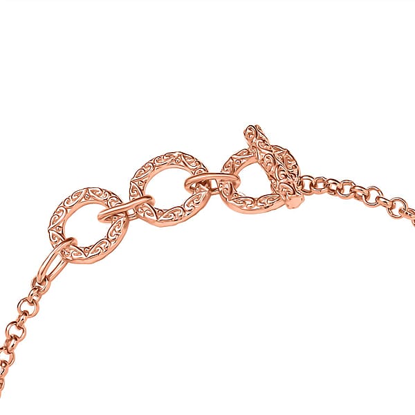 Shop Lc D'Joy Premium Mahenge Spinel And Moissanite 2.35 Ctw Regal Rhythm Bracelet In 18K Vermeil Rose Gold Over Sterling Silver (6.50-8.0In)