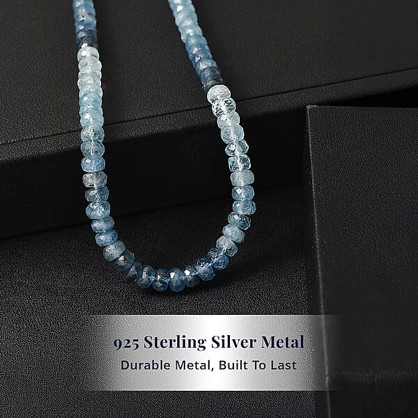 Shop Lc D'Joy Premium Multi Aquamarine 90.00 Ctw Beaded Necklace In 18K Vermeil Yellow Gold Over Sterling Silver 18-20 Inches