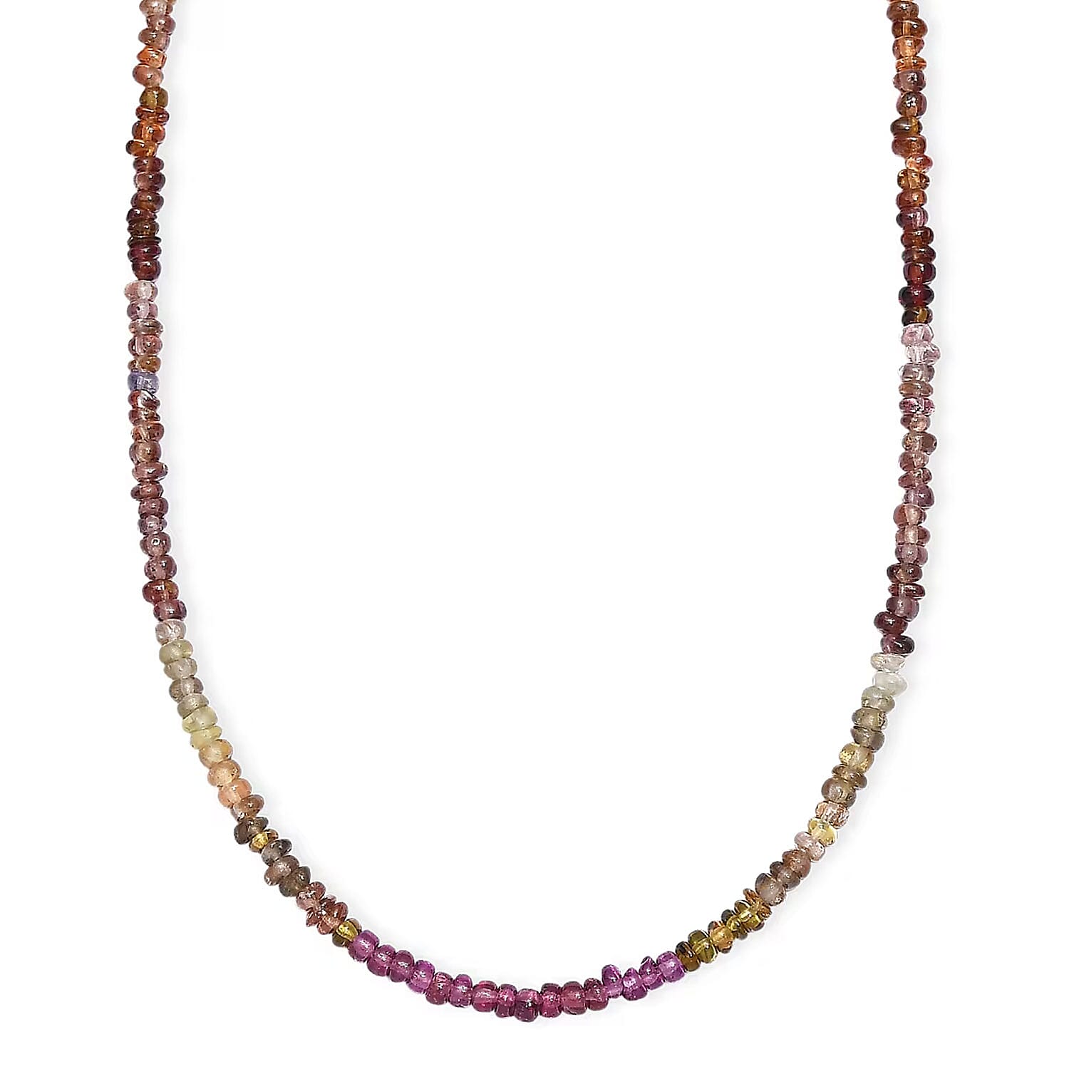 shop lc D'Joy Premium Multi Sapphire 45.00 ctw Beaded Necklace in 18K Vermeil Yellow Gold Over Sterling Silver 18-20 Inches