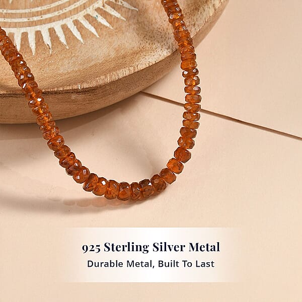 Shop Lc D'Joy Premium Orange Kyanite 95.00 Ctw Beaded Necklace In 18K Vermeil Yellow Gold Over Sterling Silver 18-20 Inches
