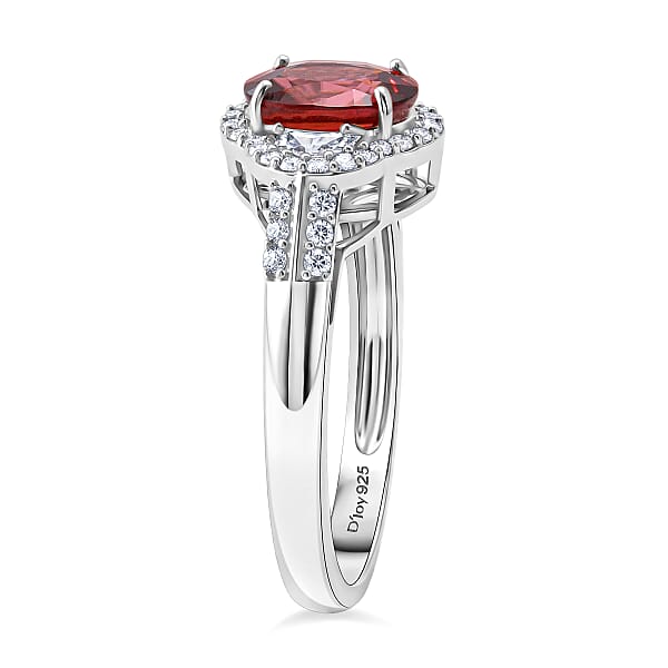 Shop Lc D'Joy Premium Pink Zircon And White Zircon 2.65 Ctw Regal Heritage Ring In Rhodium Over Sterling Silver