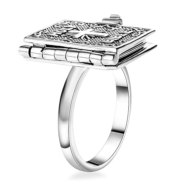 Shop Lc D'Joy Sterling Silver Holy Cross Bible Ring 8.50 Grams