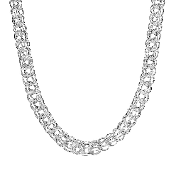 Shop Lc D'Joy Sterling Silver Oval Link Necklace (20 Inches) (36.50 Grams)