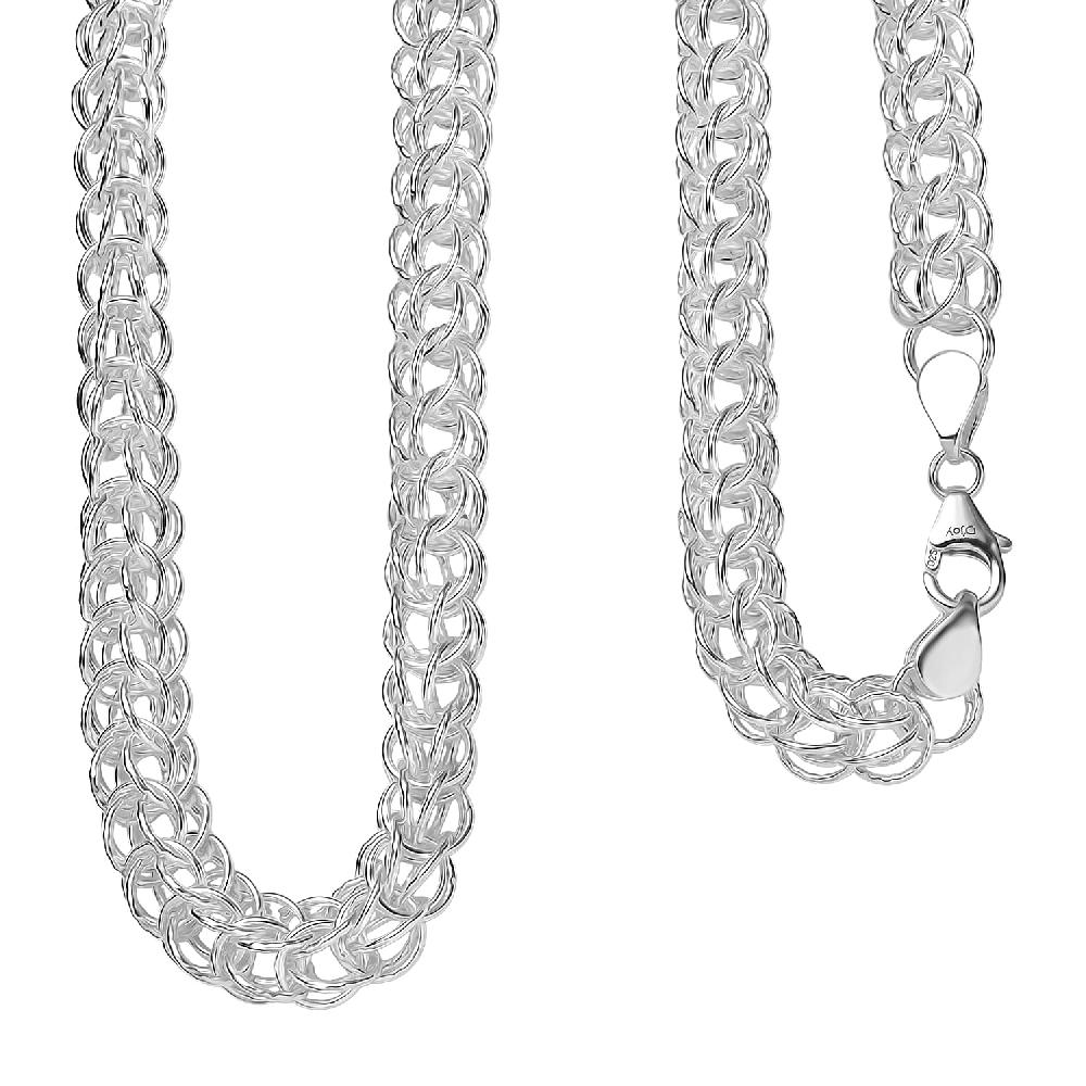shop lc D'Joy Sterling Silver Oval Link Necklace (20 Inches) (36.50 Grams)