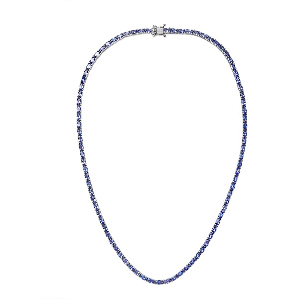 Shop Lc D'Joy Tanzanite Floral Vine Necklace In Rhodium Over Sterling Silver 18.85 Ctw (18 Inches)