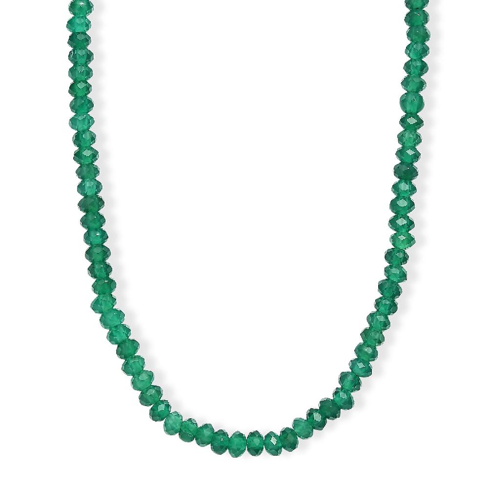 shop lc D'Joy Verde Onyx Beaded Necklace in 18K Vermeil YG Over Sterling Silver 50.00 ctw (18-20 Inches)