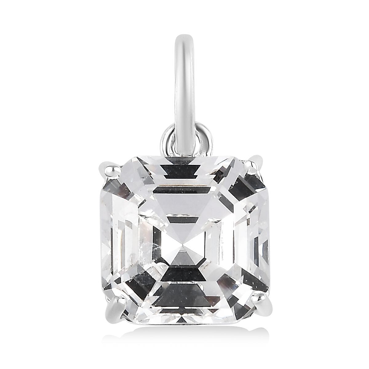 shop lc D'Joy White Crystal Solitaire Pendant without Chain in Sterling Silver