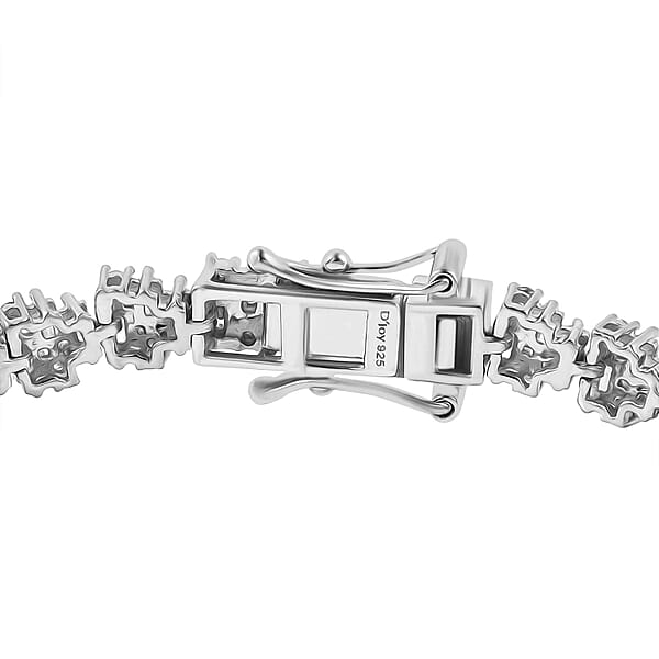 Shop Lc D'Joy White Diamond 4.00 Ctw Art Deco Bracelet In Rhodium Over Sterling Silver (7.25 In)