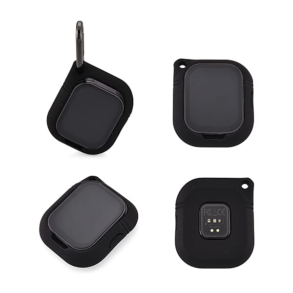 Shop Lc D8_PRO Smart Watch With Black And Orange Silicone Strap And Earbuds