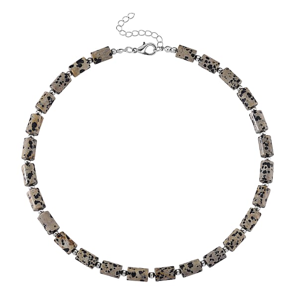 Shop Lc Dalmation Jasper 204.00 Ctw Barrel Necklace In Goldtone 18-20 Inches