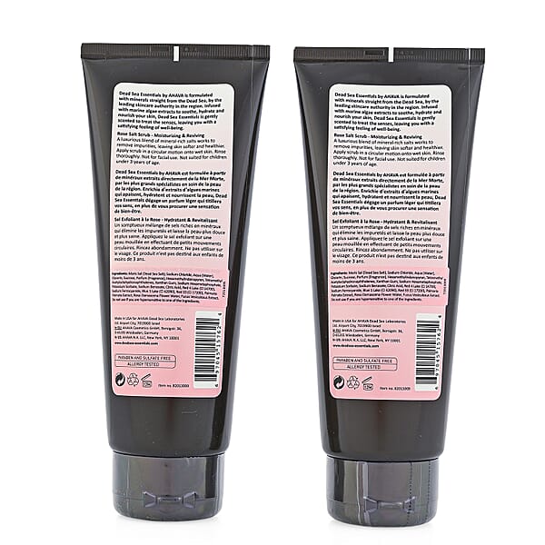 Shop Lc Dead Sea Essentials By AHAVA Set Of 2 Salt Scrubs (2x 7.5oz) Rose