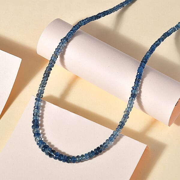 Shop Lc Deanna's Birthday Special Rhapsody AAAA Santa Maria Aquamarine Beaded Graduation Necklace 950 Platinum Necklace 18 Inch Necklace 68.10 Ctw