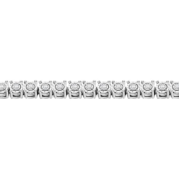 Shop Lc Diamond 0.50 Ctw Tennis Bracelet In Sterling Silver (7.00 In)