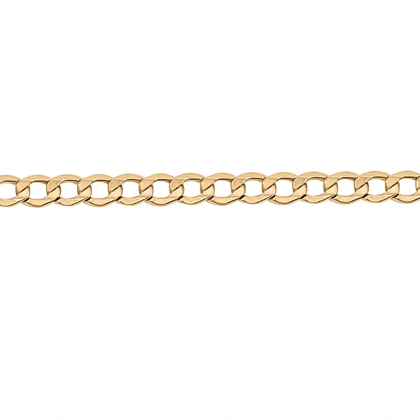 Shop Lc Diamond-cut Curb Chain Bracelet In 10K Yellow Gold (8.00 In) 3.90 Grams