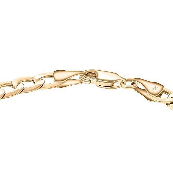 Shop Lc Diamond-cut Curb Chain Bracelet In 10K Yellow Gold (8.00 In) 3.90 Grams