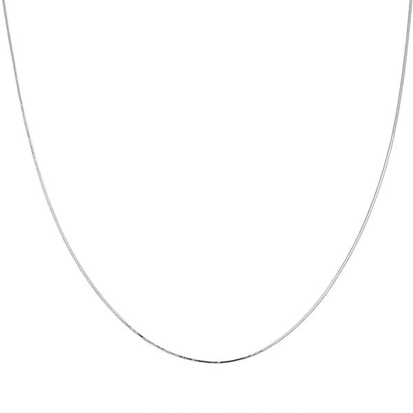 Shop Lc Diamond-cut Snake Chain With Ball Necklace In Rhodium Over Sterling Silver 4.70 Grams 24 Inches