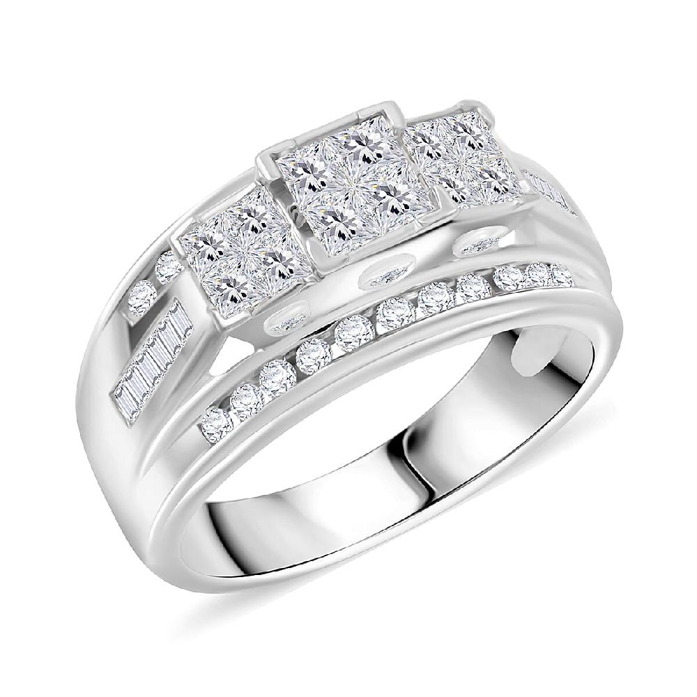 shop lc Diamond G-H I2-I3 1.00 ctw Ring in 10K White Gold 5.15 Grams