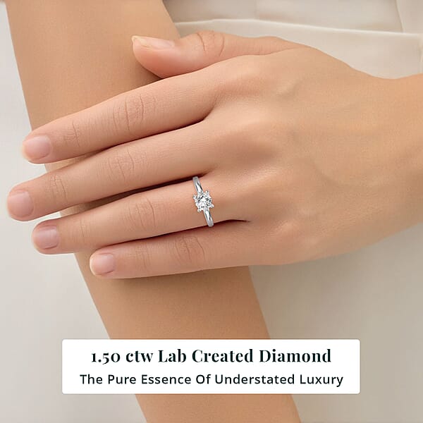 Shop Lc Diamond G-H I3 1.50 Ctw Solitaire Ring In 14K White Gold