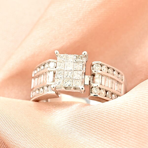 Shop Lc Diamond SI3 1.00 Ctw Ring In 14K White Gold 5.15 Grams