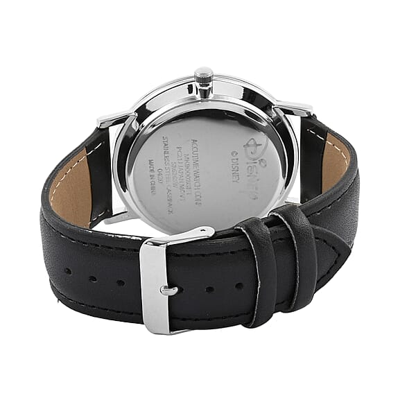 Shop Lc DISNEY Set Of 2 Japanese Movement Red And Black Mickey Mouse Vegan Leather Strap His & Hers Gift Set Watch (35mm) (45mm)
