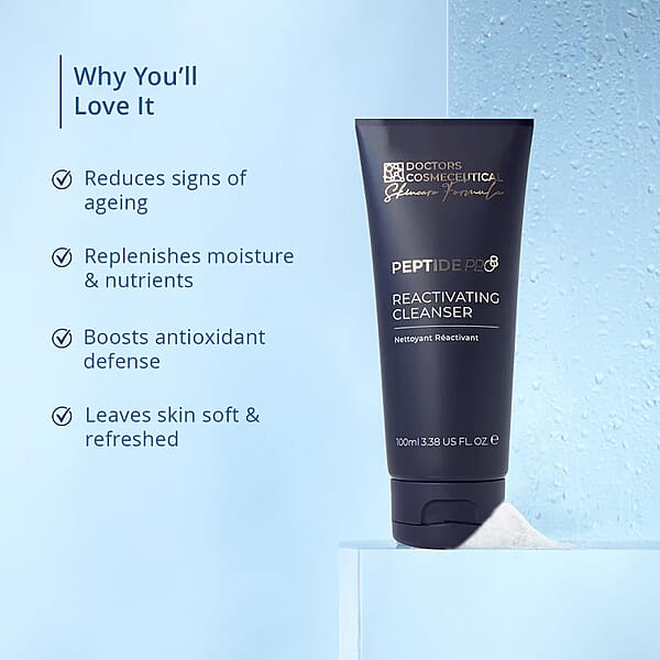 Shop Lc Doctors Cosmeceutical Peptide Pro8 Reactivating Cleanser (3.38oz)