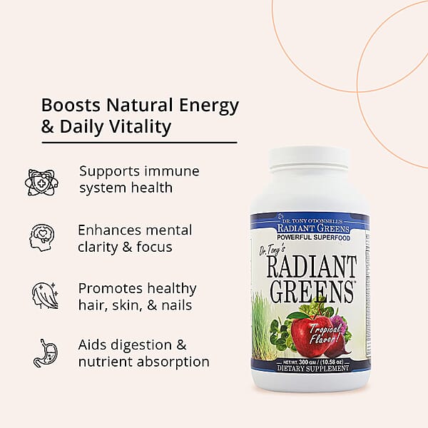Shop Lc Dr. Tony Radiant Greens Powerful Superfood - Tropical Flavor (10.58oz)